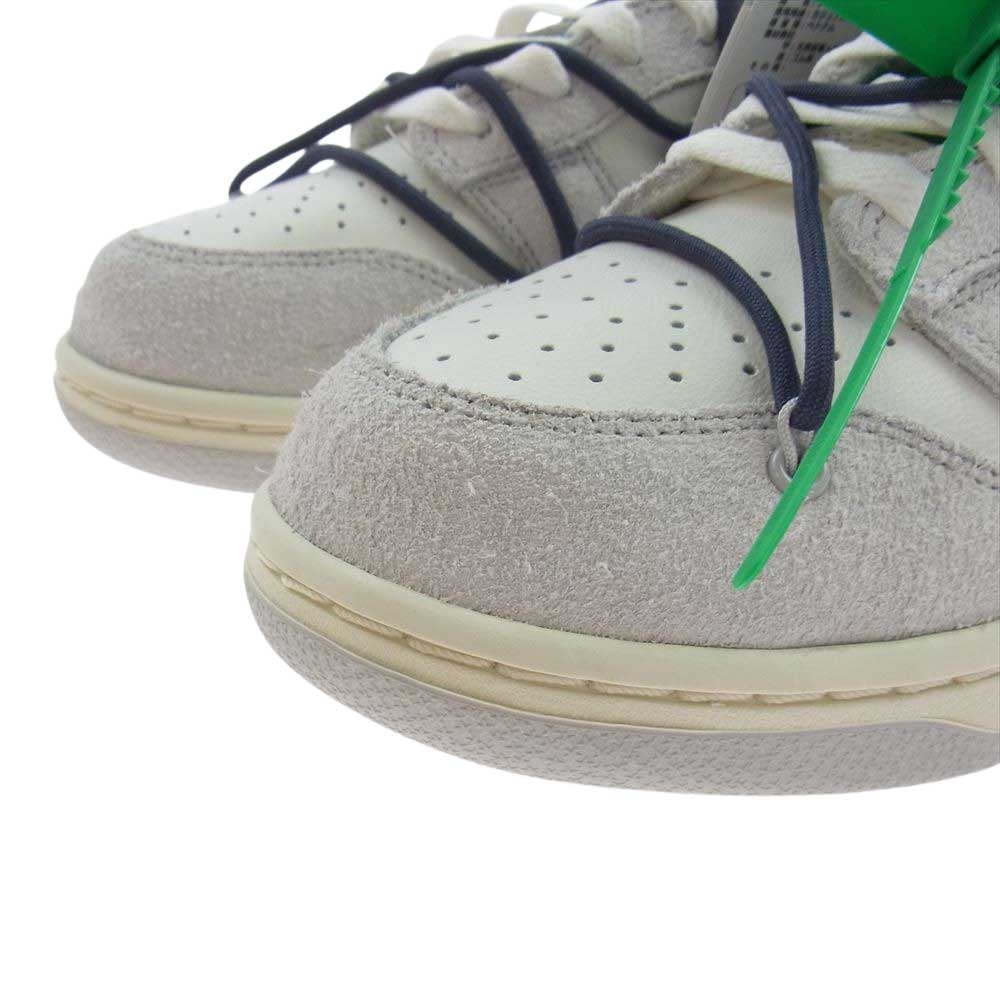 NIKE ナイキ DJ0950-115  × Off-White オフホワイト Dunk Low Sail Neutral Grey Gridiron ナイキ ダンク ロー スニーカー オフホワイト系 28.5cm【新古品】【未使用】【中古】