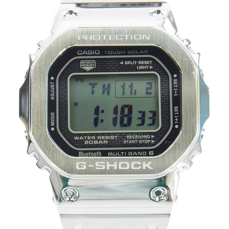 G-SHOCK ジーショック GMW-B5000D-1JF ソリッド ステンレス スチール フルメタル デジタル ソーラー ウォッチ 腕時計 シルバー系【新古品】【未使用】【中古】