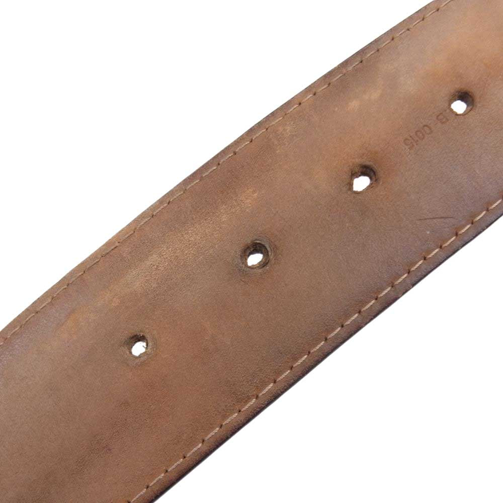 LOUIS VUITTON ルイ・ヴィトン LB0015 サンチュール レザー スクエア バックル ベルト ブラック系【中古】