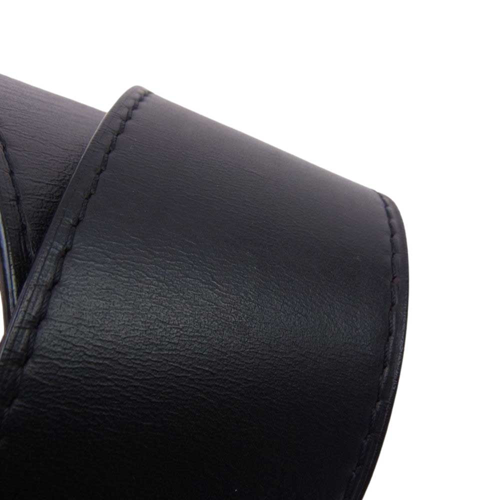 LOUIS VUITTON ルイ・ヴィトン LB0015 サンチュール レザー スクエア バックル ベルト ブラック系【中古】