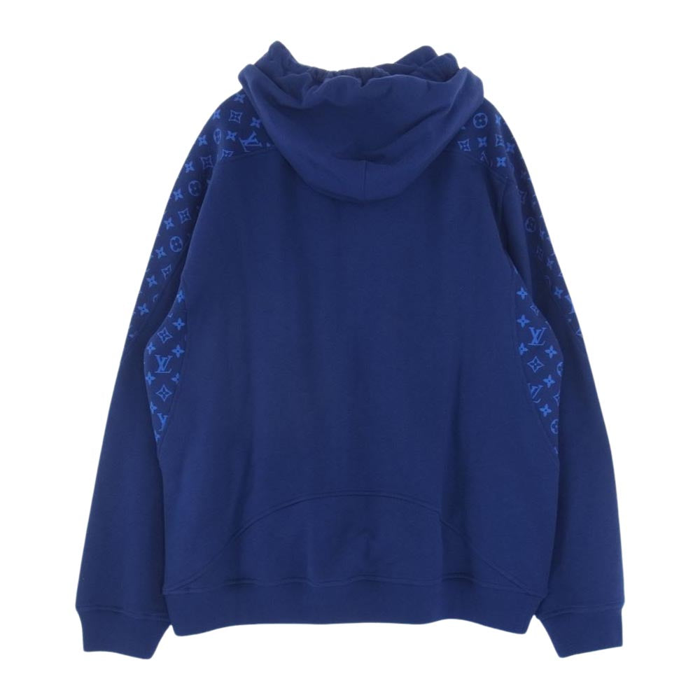 LOUIS VUITTON ルイ・ヴィトン 22AW 1AA4I8 モノグラム サークルカット フーディ パーカー ブルー系 XL【美品】【中古】