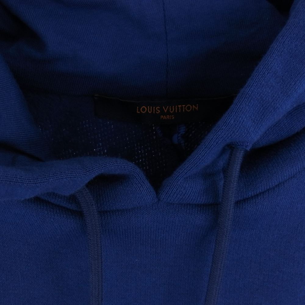 LOUIS VUITTON ルイ・ヴィトン 22AW 1AA4I8 モノグラム サークルカット フーディ パーカー ブルー系 XL【美品】【中古】