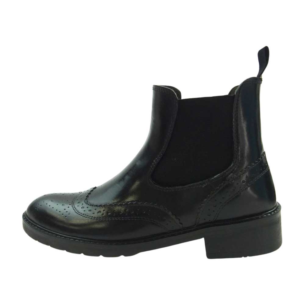 ZUCCa ズッカ ウイングチップ レインシューズ サイドゴアブーツ ブラック系 M【中古】