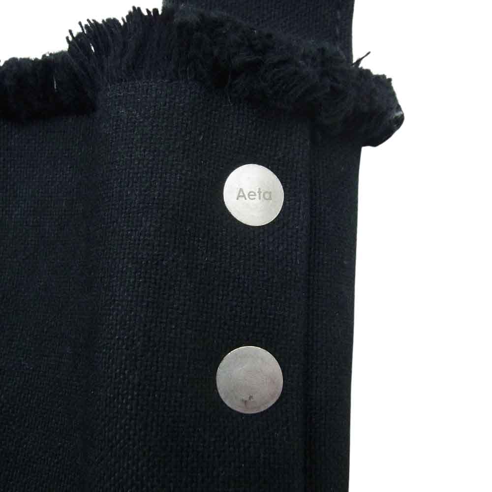 アエタ BOSA SHOULDER S CANVAS キャンバス フリンジ ショルダーバッグ トートバッグ ブラック系【中古】