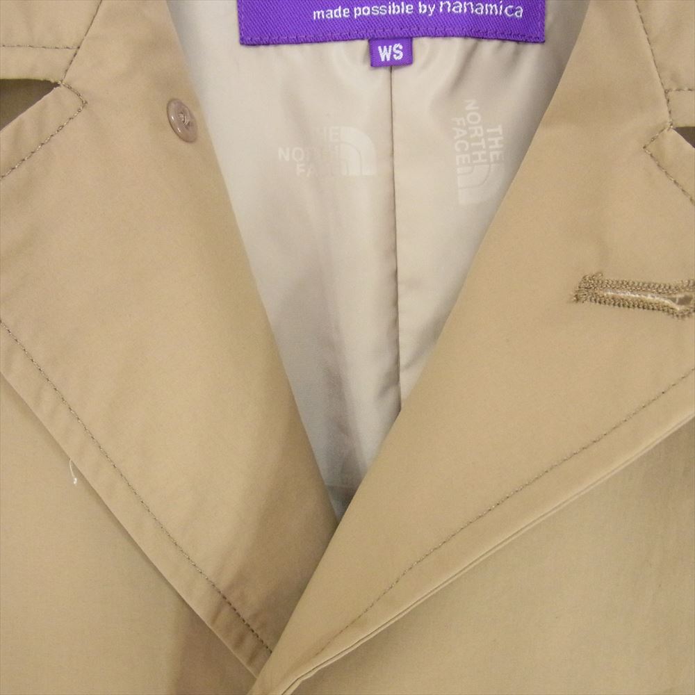 THE NORTH FACE ノースフェイス NPW2014N BEAMS別注 PURPLE LABEL パープルレーベル ステンカラーコート ベージュ系 WS【中古】