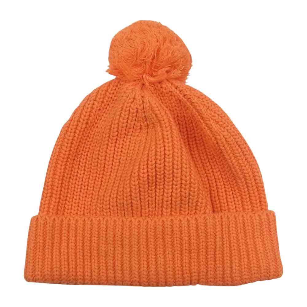 EVISU エヴィス 山ちゃん帽 ニット キャップ オレンジ系【中古】