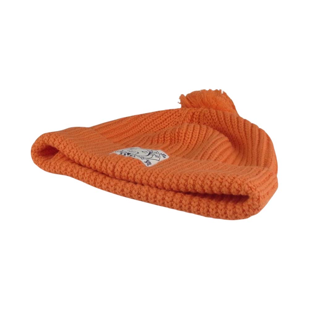 EVISU エヴィス 山ちゃん帽 ニット キャップ オレンジ系【中古】