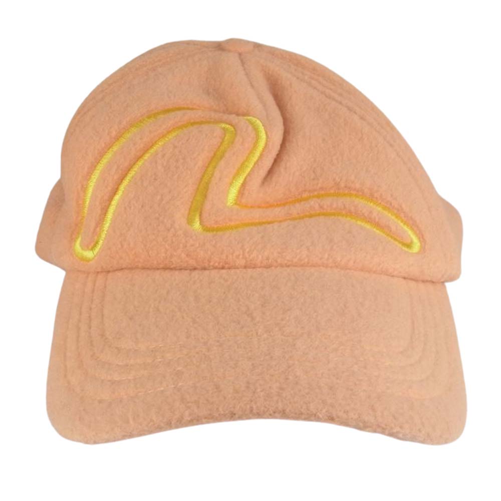 EVISU エヴィス カモメ ペイント フリース キャップ オレンジ系 F【中古】