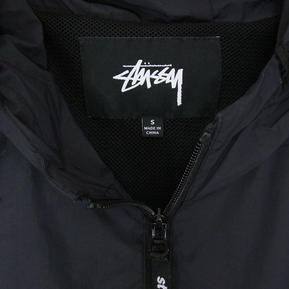 STUSSY ステューシー ナイロン ジップ フーディ ジャケット ブラック系 S【中古】