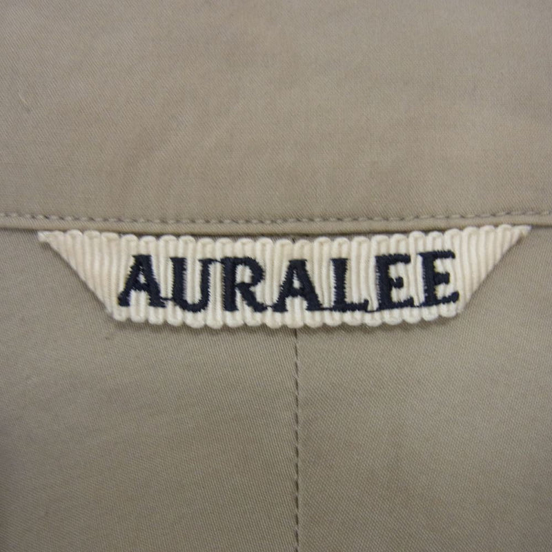 AURALEE オーラリー A9SS01IS オープンカラー 半袖 シャツ ベージュ ベージュ系 3【中古】