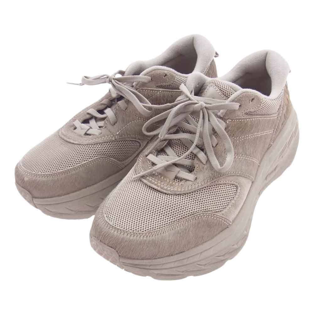 Engineered Garments エンジニアードガーメンツ 1127734 STCH HOKA ONE ONE BONDI L ホカ オネオネ ボンダイ ハラコ スニーカー ベージュ系 27cm【中古】
