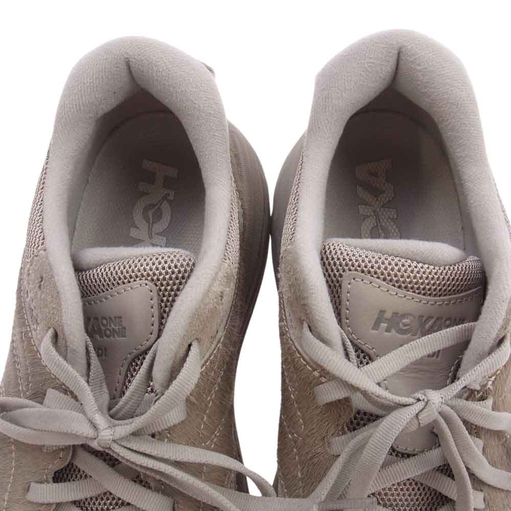 Engineered Garments エンジニアードガーメンツ 1127734 STCH HOKA ONE ONE BONDI L ホカ オネオネ ボンダイ ハラコ スニーカー ベージュ系 27cm【中古】