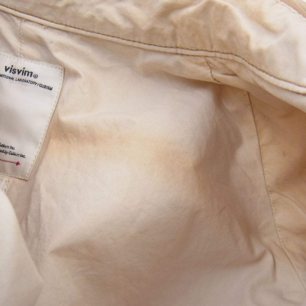 VISVIM ビズビム 18AW 0118205013015 GREASE MONKEY COAT GIZA C/NY ステンカラーコート ライトブラウン系 １【中古】