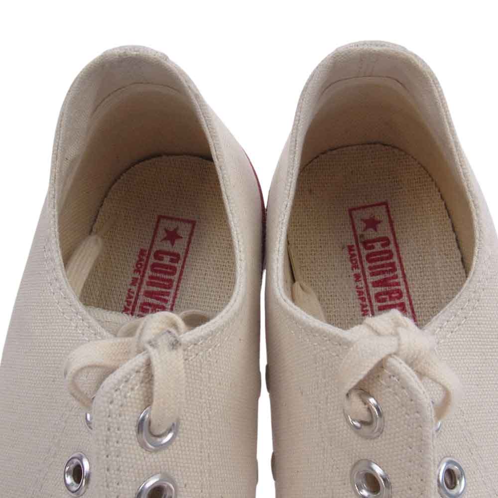 CONVERSE コンバース 6TH01 ALL STAR MADE IN JAPAN オールスター メイドインジャパン キャンバス ローカット スニーカー オフホワイト系 8.5【中古】