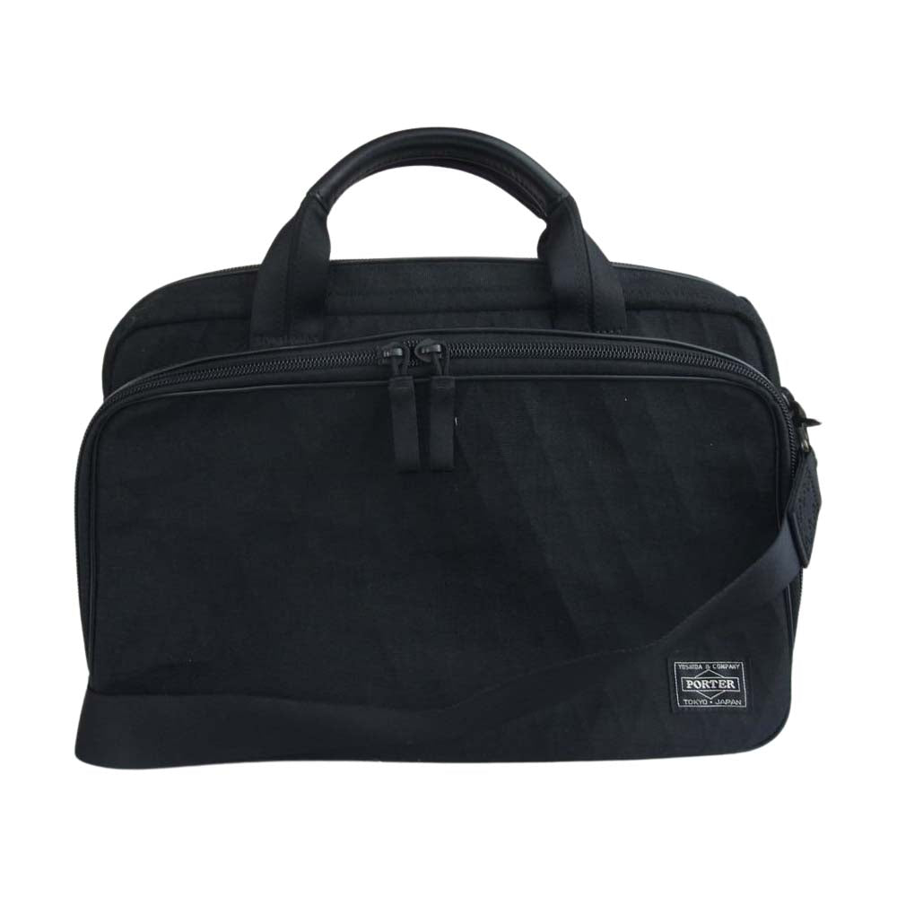 PORTER ポーター 737-07943 HYBRID ハイブリット 2WAY BRIEFCASE ブリーフケース ショルダーバッグ ブラック系【中古】