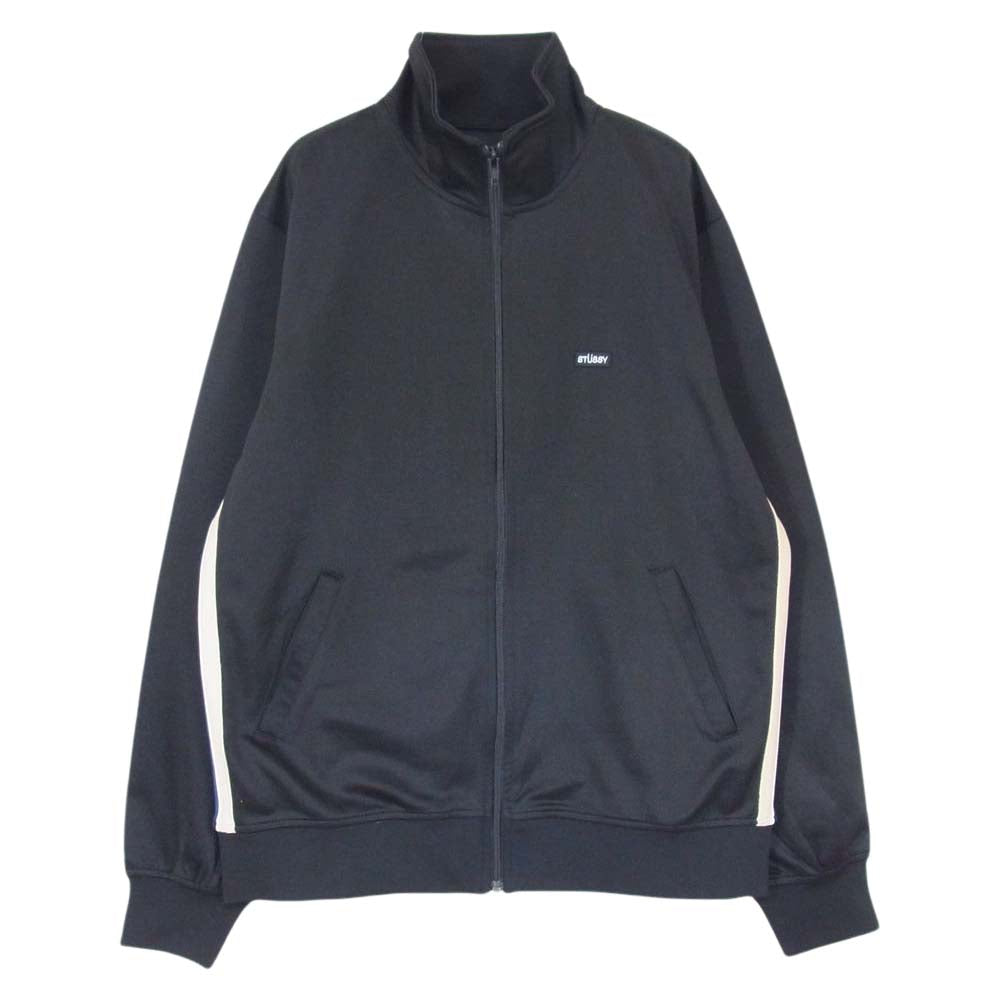 STUSSY ステューシー 115414 Textured Rib Track テクスチャード リブ ジャージ トラック ジャケット ブラック系 M【中古】