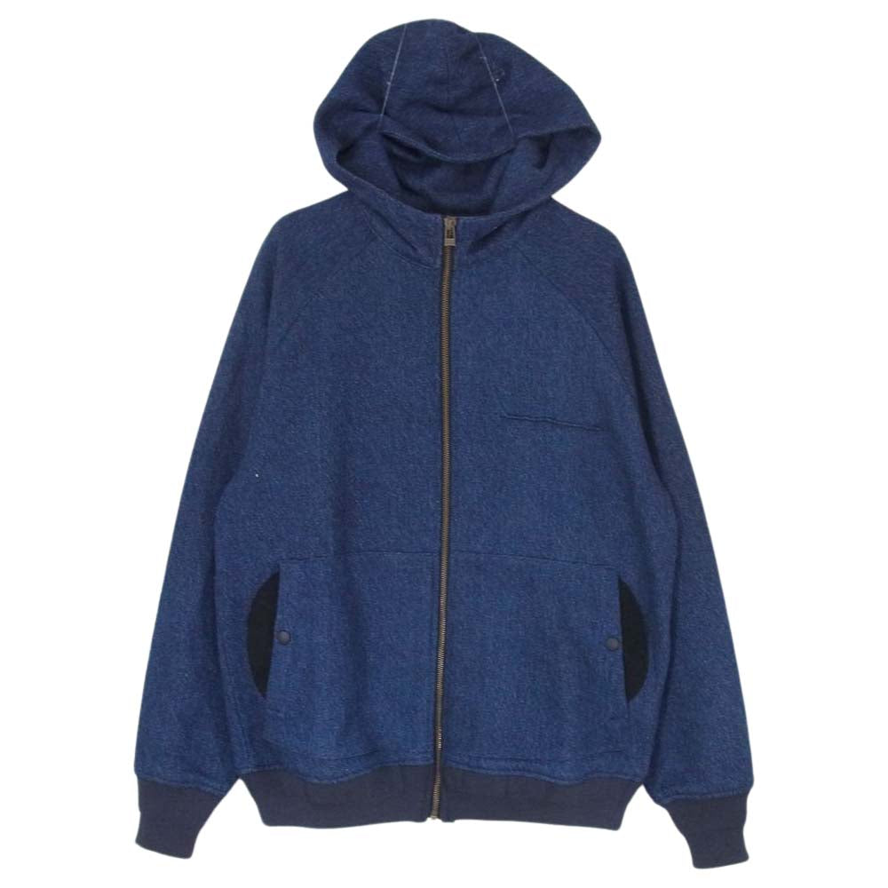シャンティ インディゴ ジップ パーカー インディゴブルー系 M【中古】