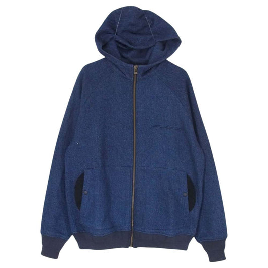 シャンティ インディゴ ジップ パーカー インディゴブルー系 M【中古】