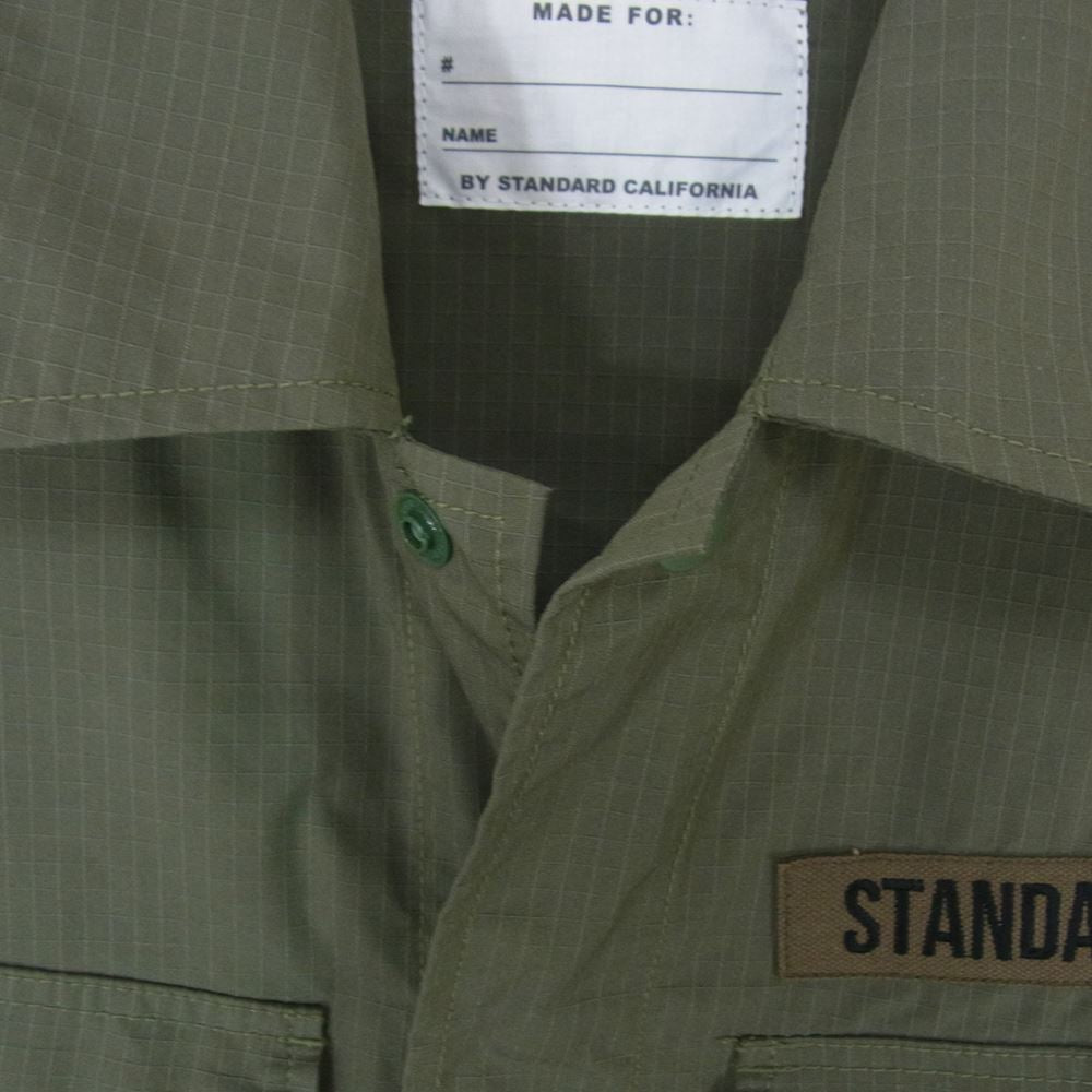 STANDARD CALIFORNIA スタンダードカリフォルニア Coolmax Stretch Ripstop Jungle Fatigue Jacket ジャングル ファティーグ ジャケット  モスグリーン系 MEIDIUM【中古】