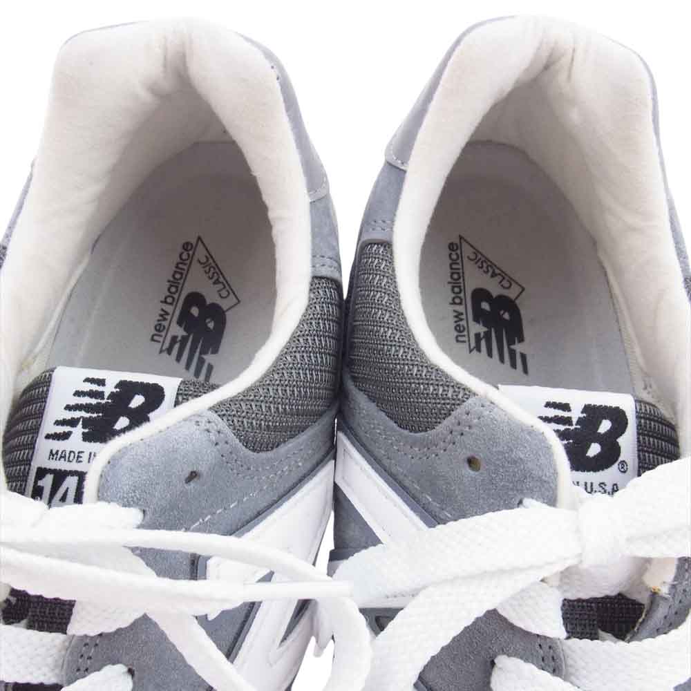 NEW BALANCE ニューバランス M1400GJ M1400 スエード メッシュ スニーカー グレー系 27.5cm【美品】【中古】