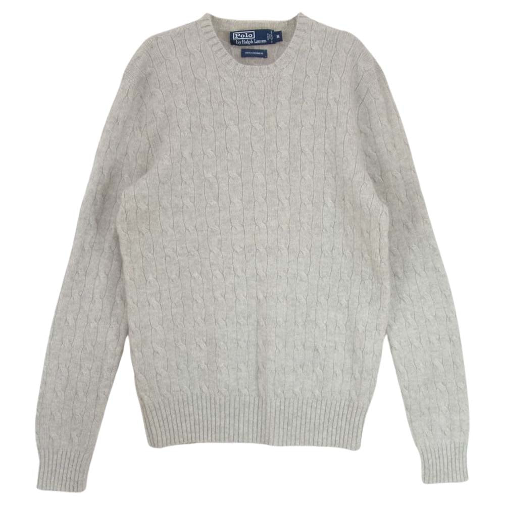 POLO RALPH LAUREN ポロ・ラルフローレン カシミヤ ニット セーター グレー系 M【中古】