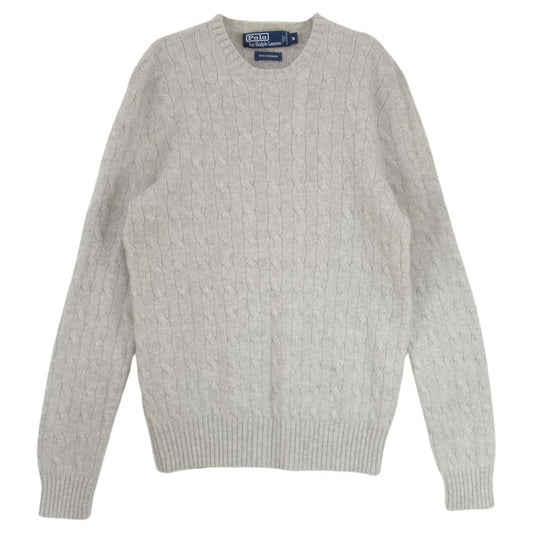 POLO RALPH LAUREN ポロ・ラルフローレン カシミヤ ニット セーター グレー系 M【中古】