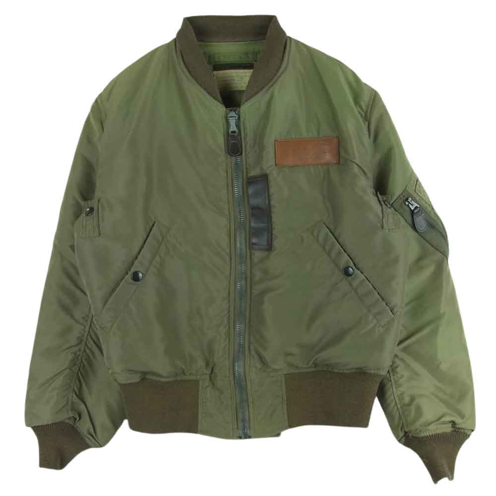 Buzz Rickson's バズリクソンズ M13509 M13510 M品番 初期 B-15C MOD フライト ジャケット ナイロン カーキ系 36【中古】