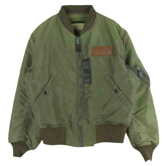 Buzz Rickson's バズリクソンズ M13509 M13510 M品番 初期 B-15C MOD フライト ジャケット ナイロン カーキ系 36【中古】