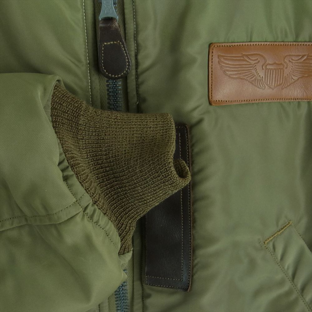 Buzz Rickson's バズリクソンズ M13509 M13510 M品番 初期 B-15C MOD フライト ジャケット ナイロン カーキ系 36【中古】