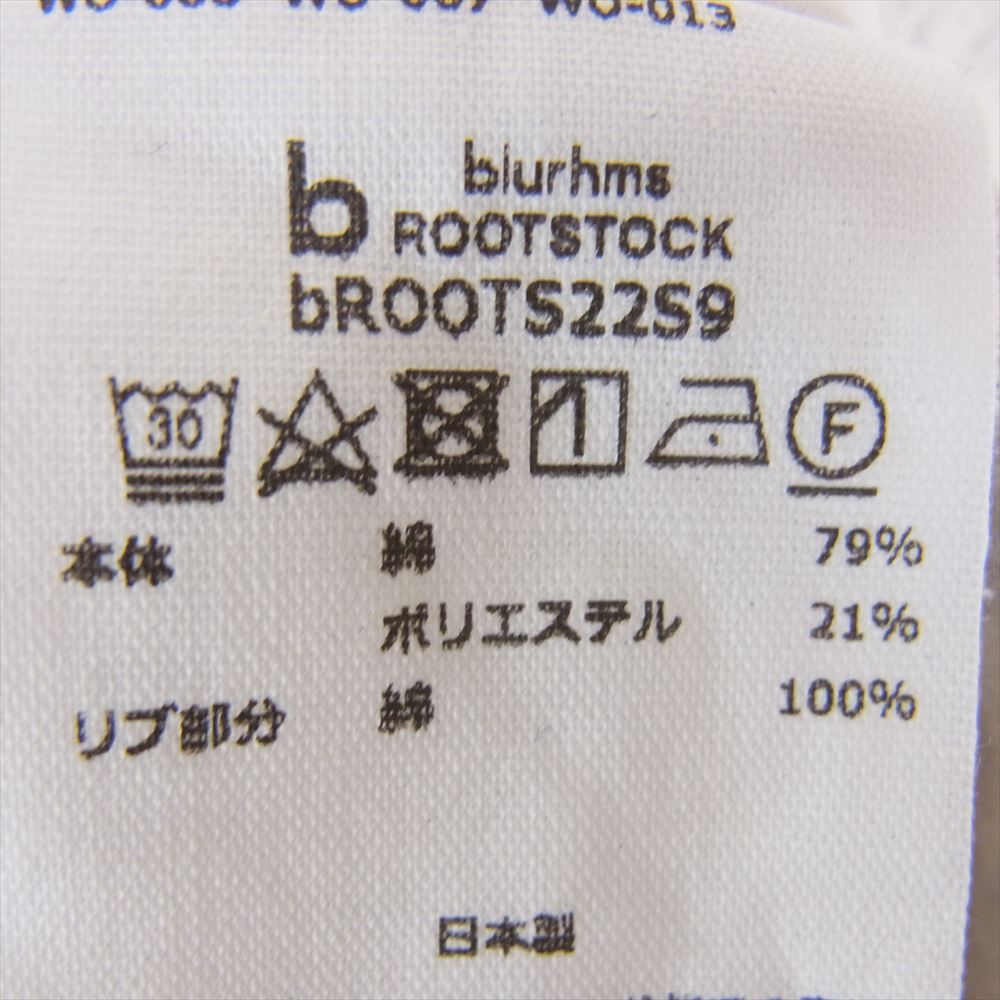 ブラームスルーツストック Rough&Smooth Thermal Baseball Tee ラフ アンド スムース サーマル ベースボール Tシャツ グレー系 4【中古】