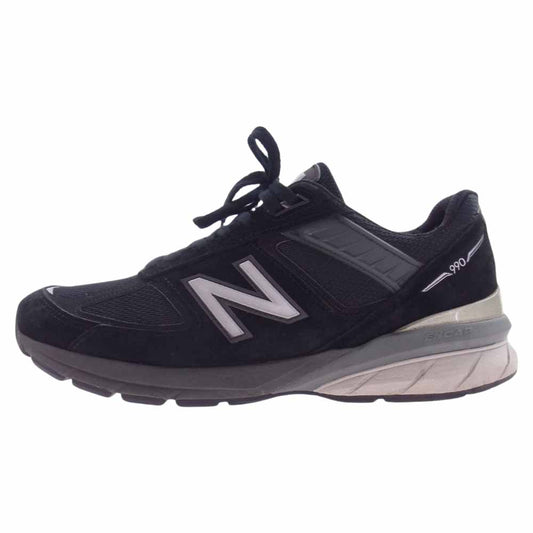 NEW BALANCE ニューバランス M990BK5 990 スエード メッシュ ランニング スニーカー ブラック系 28cm【中古】