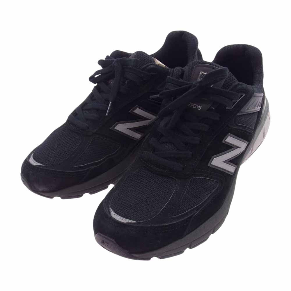 NEW BALANCE ニューバランス M990BK5 990 スエード メッシュ ランニング スニーカー ブラック系 28cm【中古】
