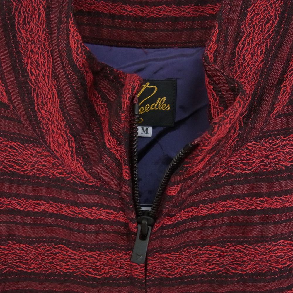 Needles ニードルス J0125 ウール ボーダー ジャガード トラック ジャケット レッド系 M【中古】