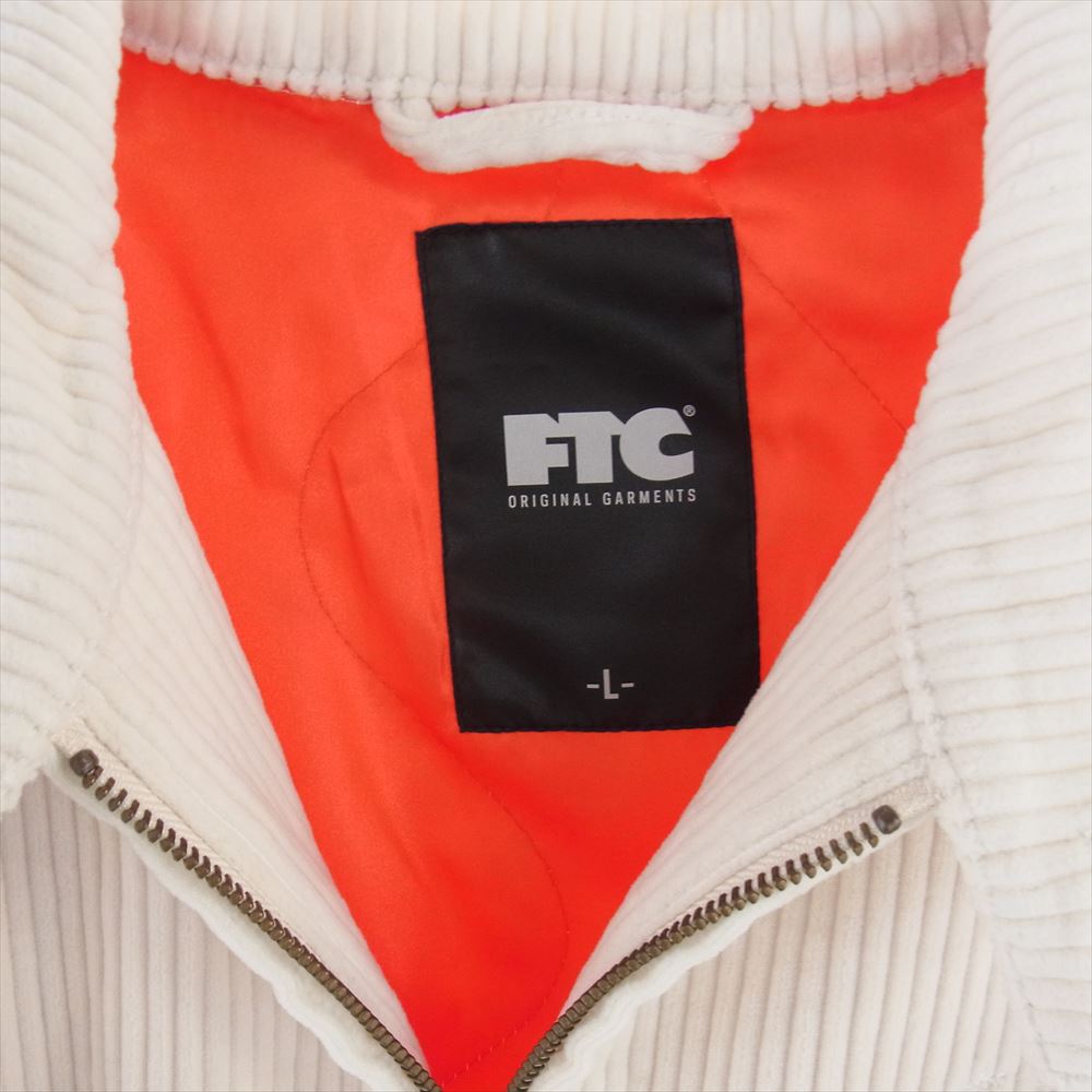 FTC エフティーシー CORDUROY HARRINGTON JACKET コーデュロイ ハリントン ジャケット オフホワイト系 L【中古】