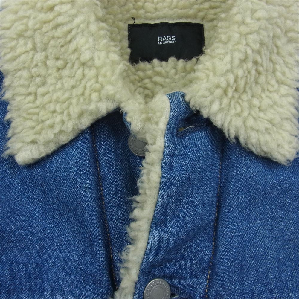 Rags McGREGOR ラグスマックレガー 211137601 3rd TRUCKER BOA JACKET サード トラッカー デニム ボア ジャケット インディゴブルー系 M【中古】