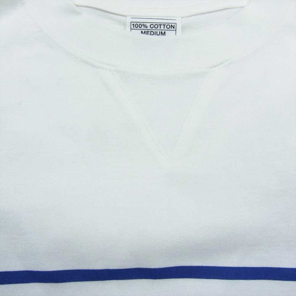 LOOPWHEELER ループウィラー ボーダー 長袖 Tシャツ ホワイト系 M【中古】