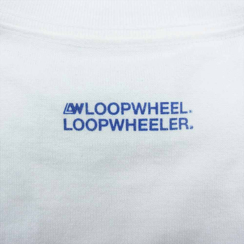 LOOPWHEELER ループウィラー ボーダー 長袖 Tシャツ ホワイト系 M【中古】