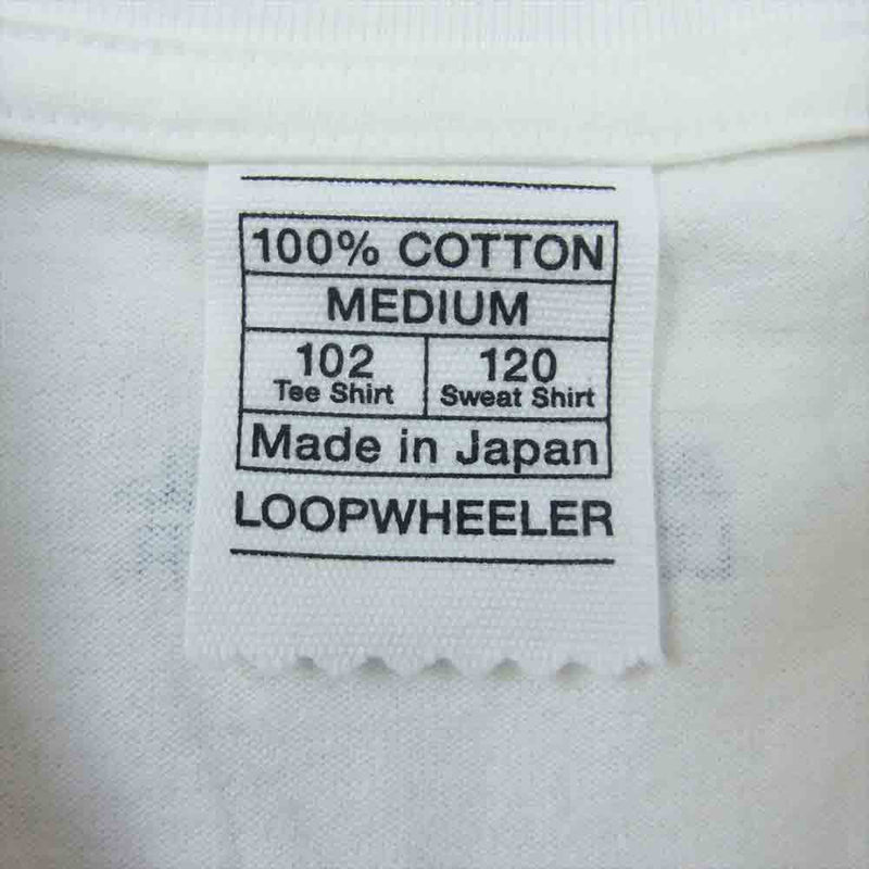 LOOPWHEELER ループウィラー ボーダー 長袖 Tシャツ ホワイト系 M【中古】