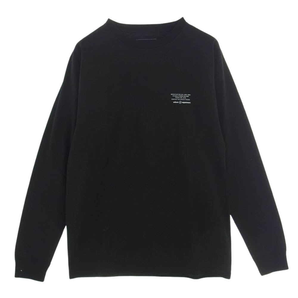 uniform experiment ユニフォームエクスペリメント UE-180070 L/S UEN PHYSICAL FITNESS TEE プリント 長袖 Tシャツ ブラック系 2【中古】