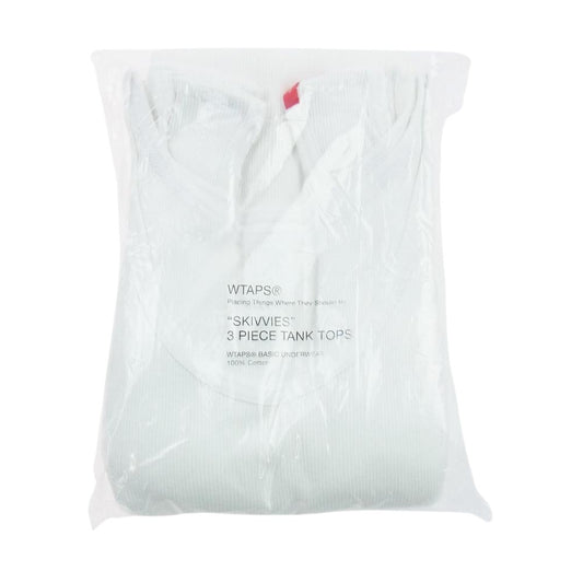 WTAPS ダブルタップス GWDT-UWM02 SKIVVIES TANK ３ PIECE TANK TOPS パック タンクトップ ホワイト Mサイズ ホワイト系 M【新古品】【未使用】【中古】
