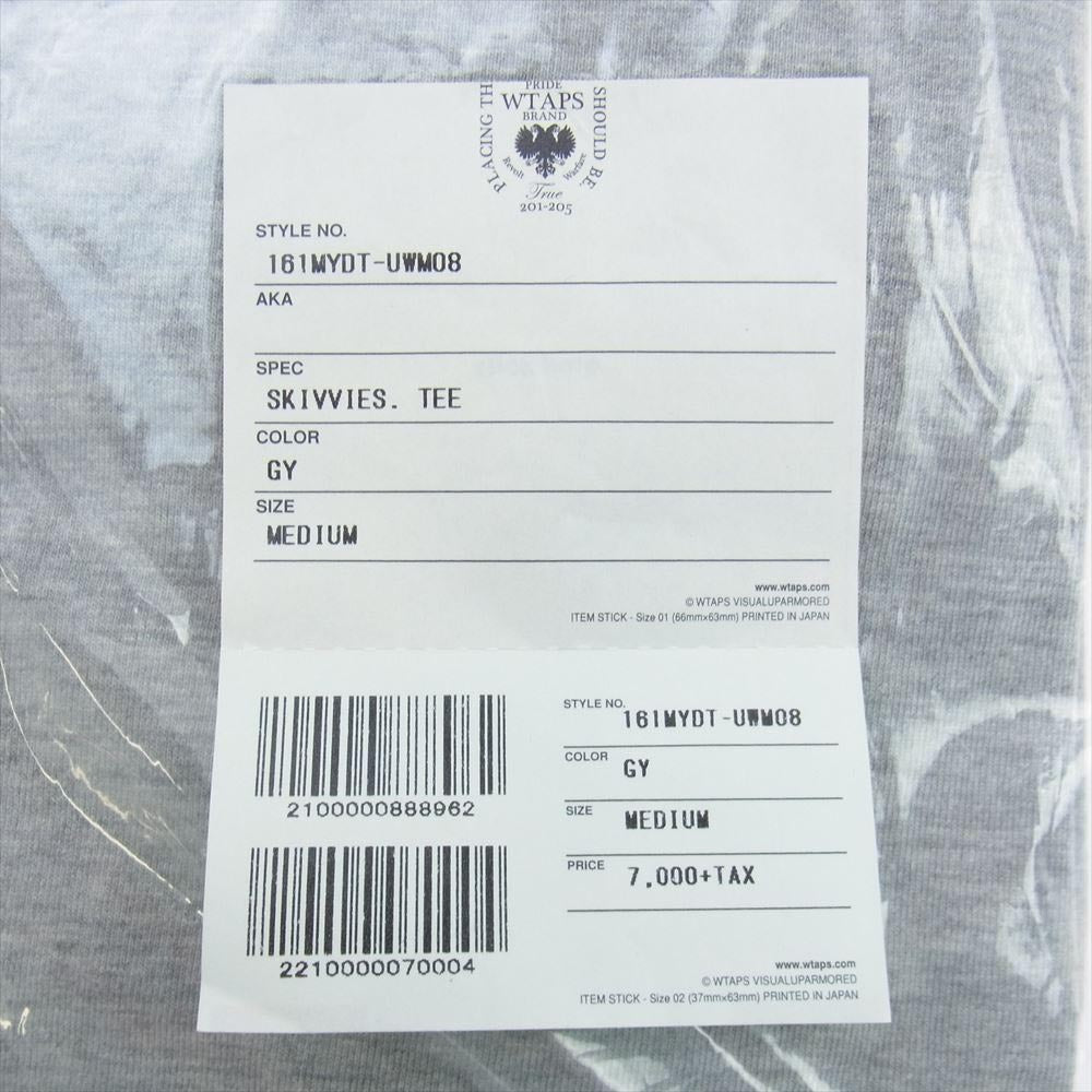 WTAPS ダブルタップス 161MYDT-UWM09 SKIVVIES TEE ３ PIECE CREW NECK T-SHIRTS パック Tシャツ クルーネック グレー Mサイズ グレー系 M【新古品】【未使用】【中古】