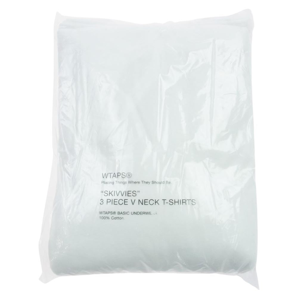 WTAPS ダブルタップス GWDT-UWM07 SKIVVIES TEE ３ PIECE V NECK T-SHIRTS パック Tシャツ Vネック ホワイト Mサイズ ホワイト系 M【新古品】【未使用】【中古】