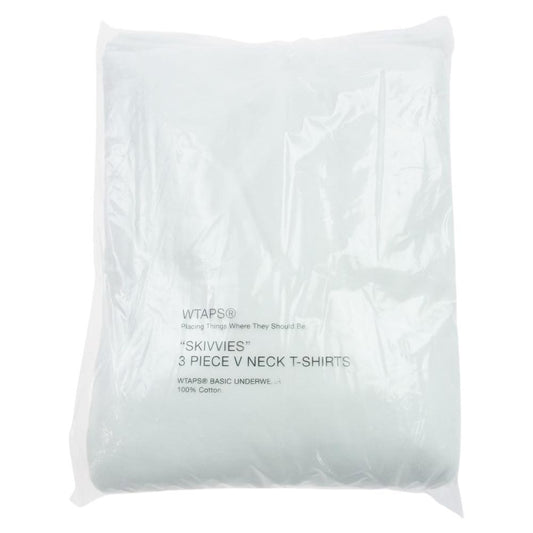 WTAPS ダブルタップス GWDT-UWM07 SKIVVIES TEE ３ PIECE V NECK T-SHIRTS パック Tシャツ Vネック ホワイト Mサイズ ホワイト系 M【新古品】【未使用】【中古】