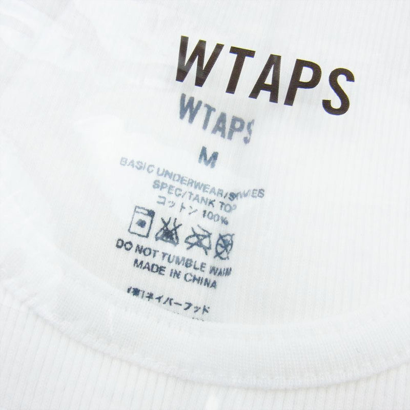 WTAPS ダブルタップス 161MYDT-UWM02 SKIVVIES TANK ３ PIECE TANK TOPS パック タンクトップ ホワイト Mサイズ ホワイト系 M【新古品】【未使用】【中古】