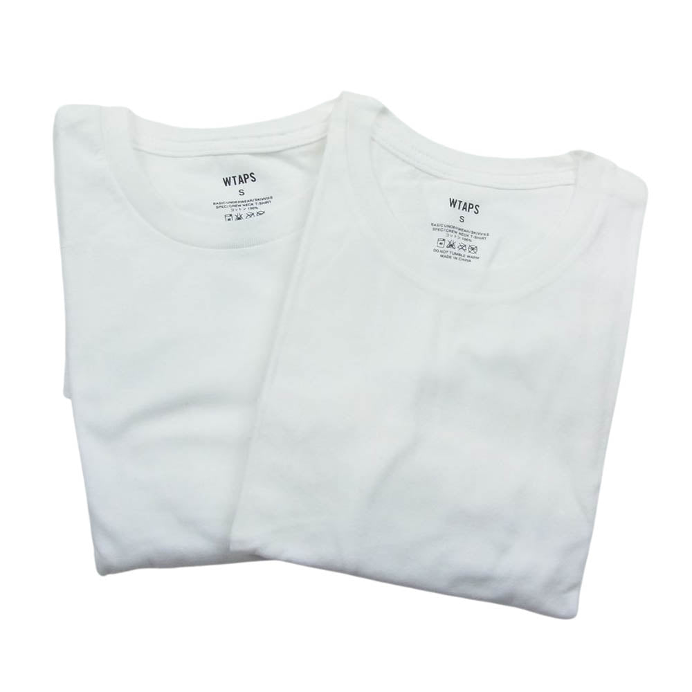 WTAPS ダブルタップス 161MYDT-UWM01 SKIVVIES TEE CREW NECK T-SHIRTS パック Tシャツ クルーネック ホワイト系 S【極上美品】【中古】