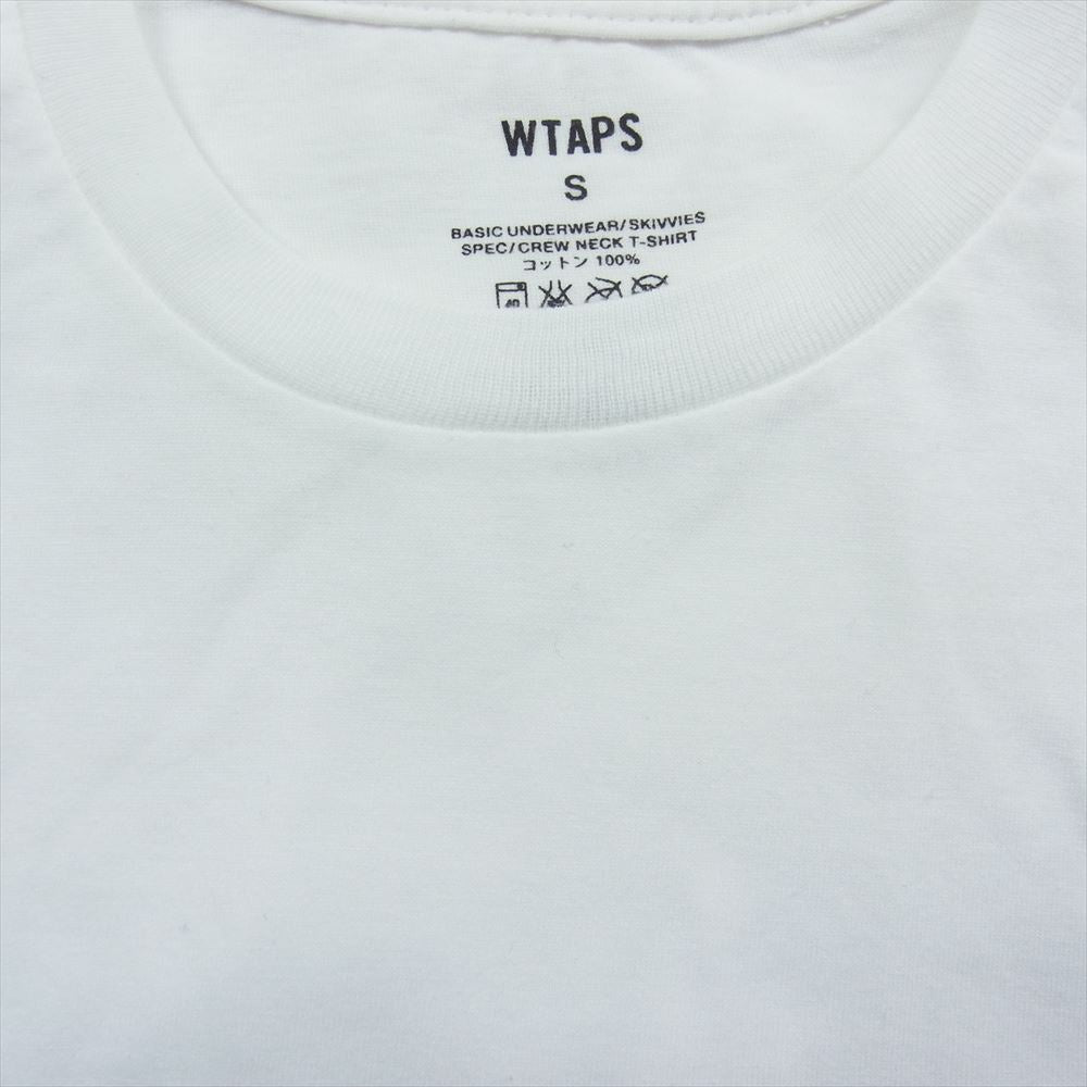 WTAPS ダブルタップス 161MYDT-UWM01 SKIVVIES TEE CREW NECK T-SHIRTS パック Tシャツ クルーネック ホワイト系 S【極上美品】【中古】