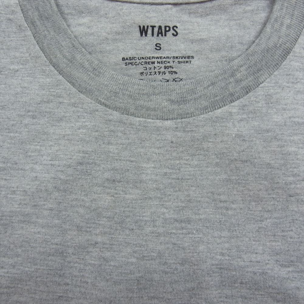 WTAPS ダブルタップス 161MYDT-UWM08 SKIVVIES TEE ３ PIECE CREW NECK T-SHIRTS パック Tシャツ クルーネック グレー Sサイズ グレー系 S【新古品】【未使用】【中古】