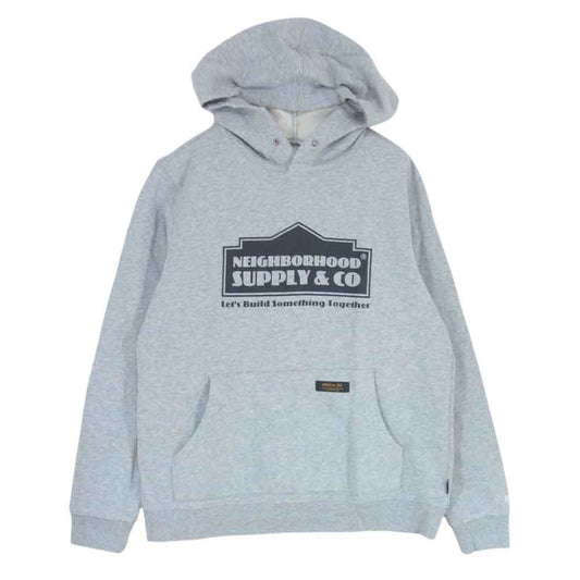 NEIGHBORHOOD ネイバーフッド 141STNH-CSM02 PAP / C-HOODED.LS 裏毛 プリント フーディ パーカー グレー系 M【中古】