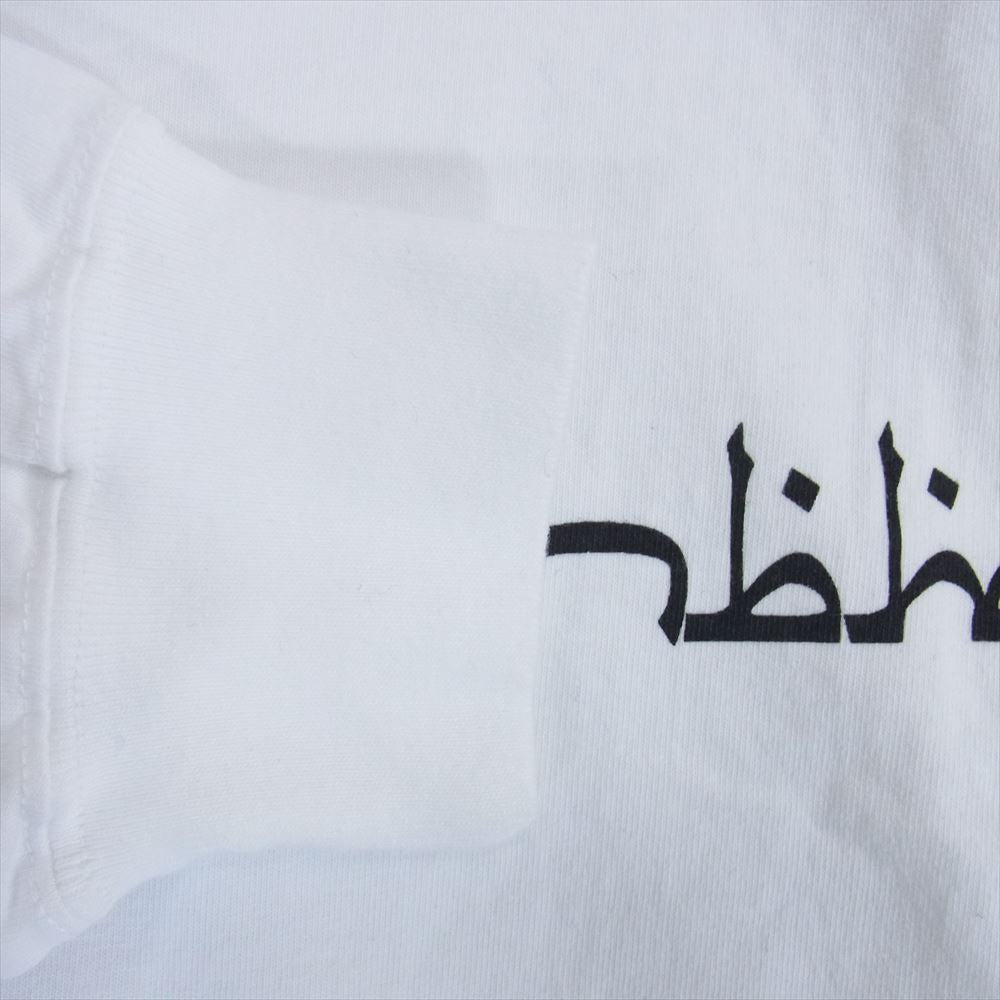 NEIGHBORHOOD ネイバーフッド アラビック ロゴ プリント クルーネック 長袖 Tシャツ ホワイト ホワイト系 M【中古】