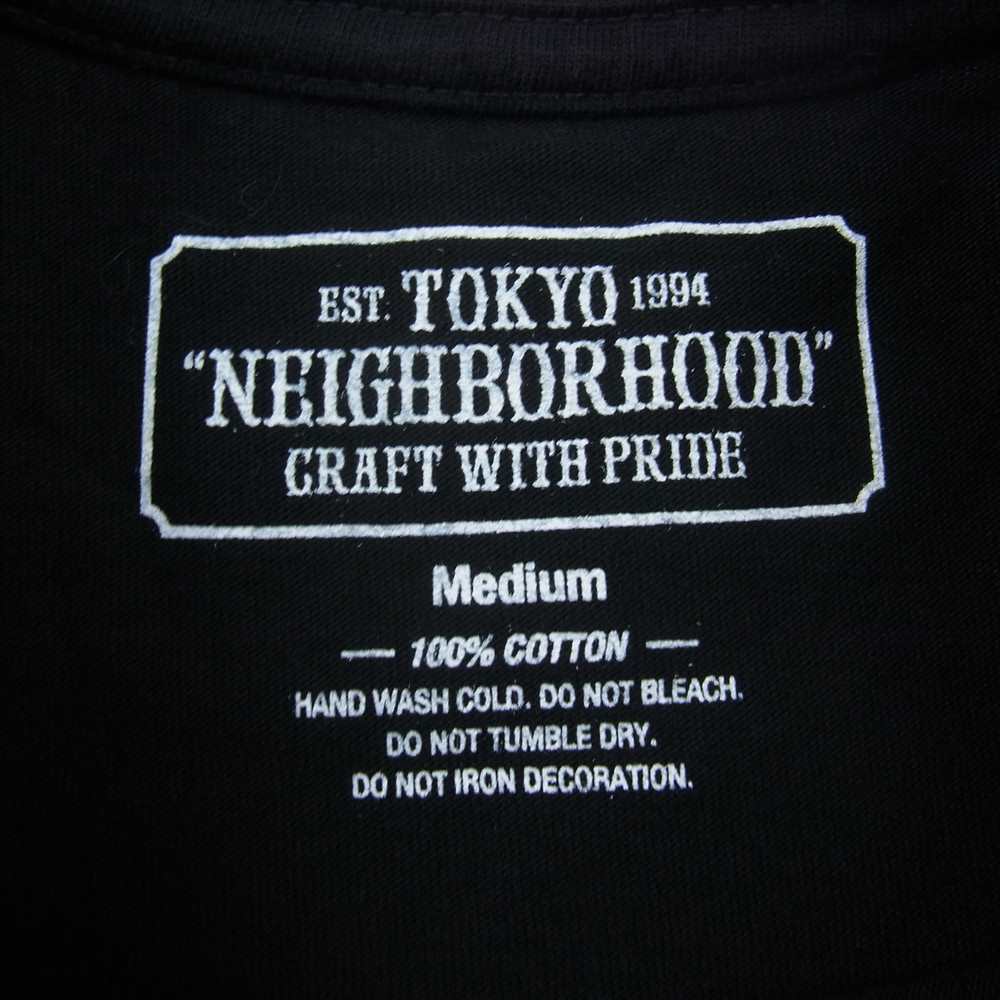 NEIGHBORHOOD ネイバーフッド ロゴ プリント クルーネック 長袖 Tシャツ ブラック系 M【中古】